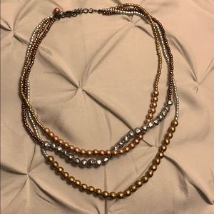 Multi strand beaded necklace